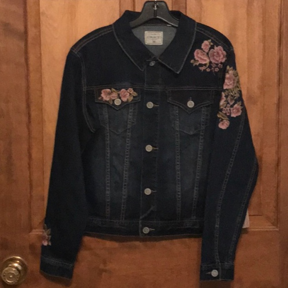 Grace Embroidered Jean Jacket
